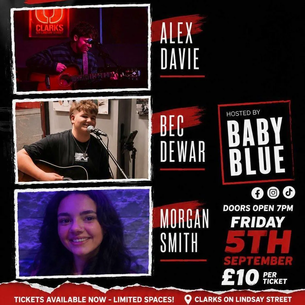 Baby Blue Presents at Clarks