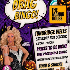 Halloween Fonda Cox Drag Bingo Tunbridge Wells