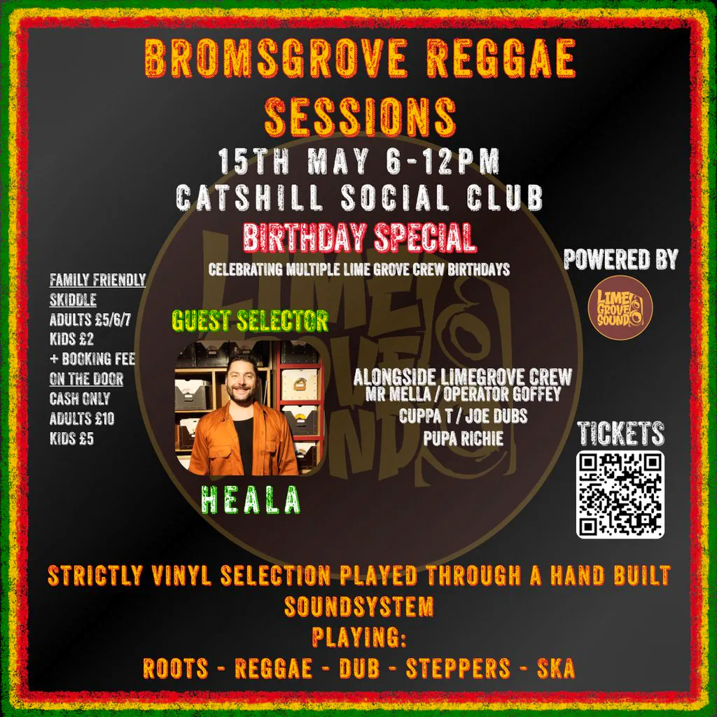 Bromsgrove Reggae Sessions at Catshill Social Club