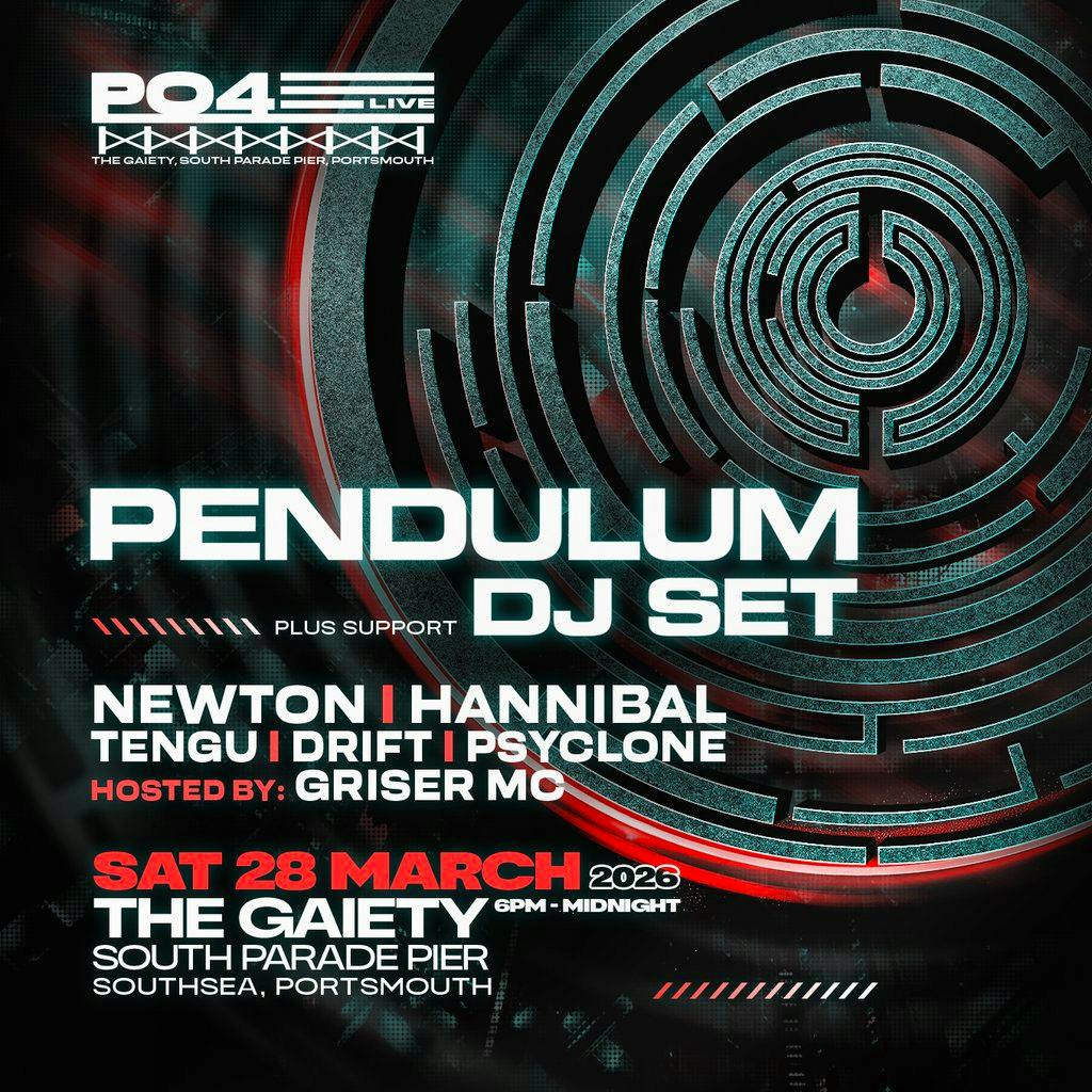 PO4 Live Presents: Pendulum DJ Set + Support at South Parade Pier