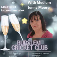 Prosecco & Psychic Night with Jenny Moore at Burslem CC at Burslem Cricket Club