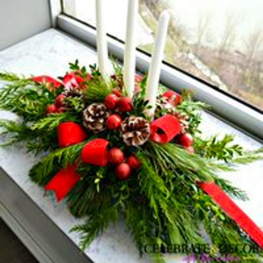 Christmas Flower Table Centerpiece Workshop at Karen Woodhams