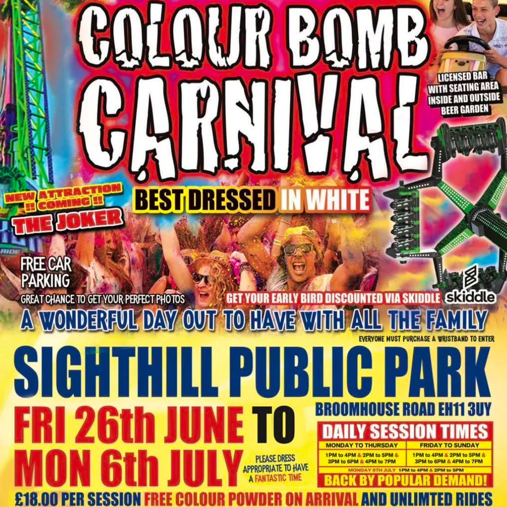 Taylor's of Edinburgh presents Colour Bomb Carnival 2026! at Sighthill Public Park