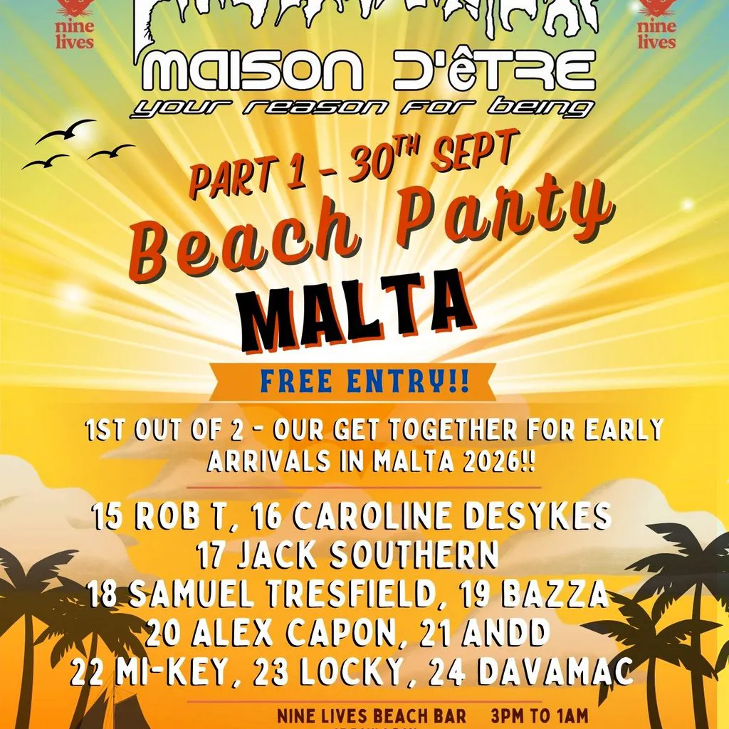 Maison D'être Malta '26 PART 1 at Nine Lives Beach Bar And Restaurant