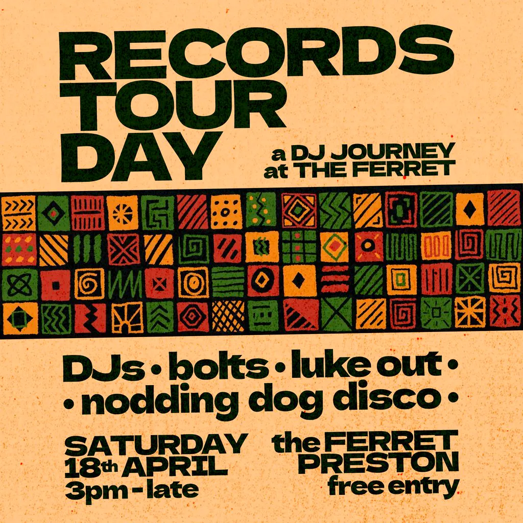 Records Tour Day ft Bolts, Luke Out & Nodding Dog Disco at The Ferret