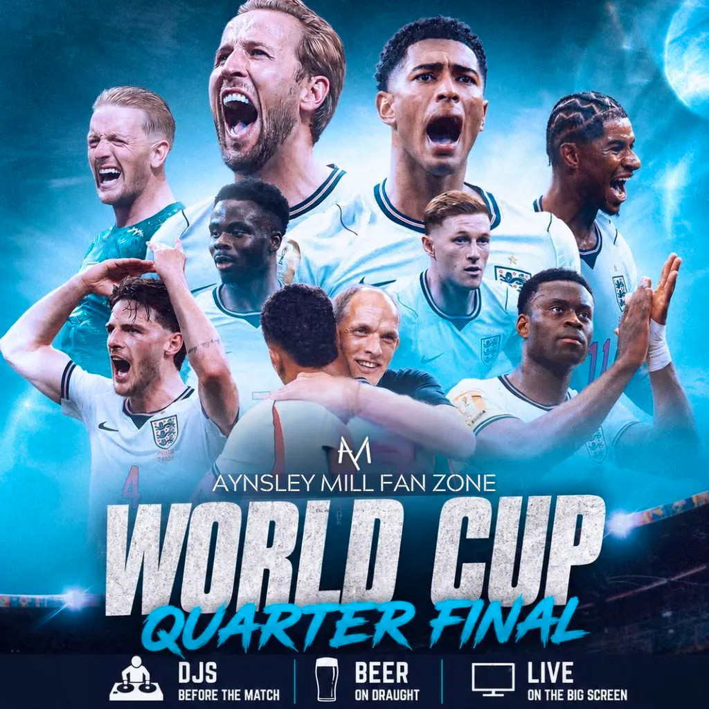 Aynsley Mill Fan Zone: England V Norway at Aynsley Mill 