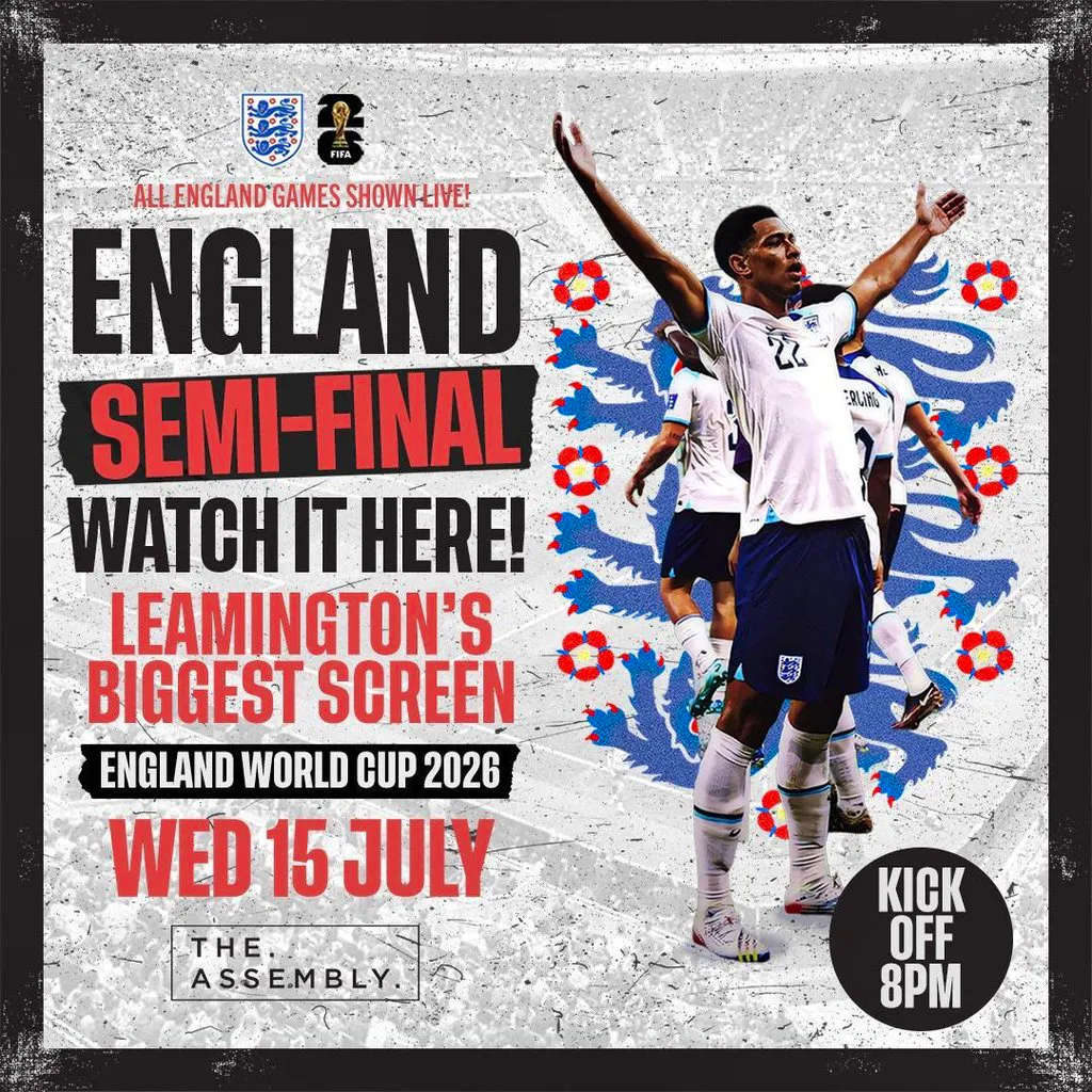 ENGLAND SEMI FINAL - Free Entry Tickets at The Assembly