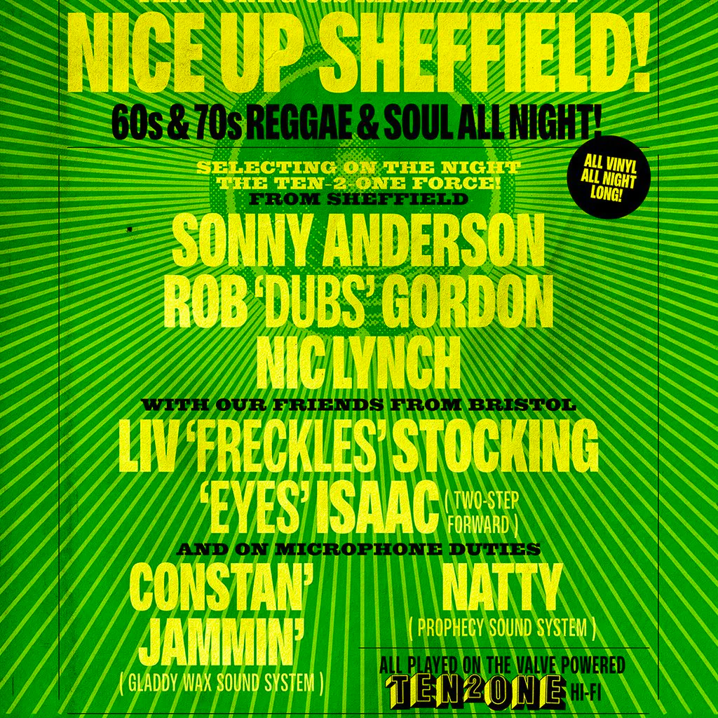 Ten2one + Reggae Soc: NICE UP SHEFFIELD at The System