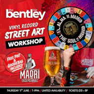 Vinyl Record Street Art Workshop at The Bentley Bar