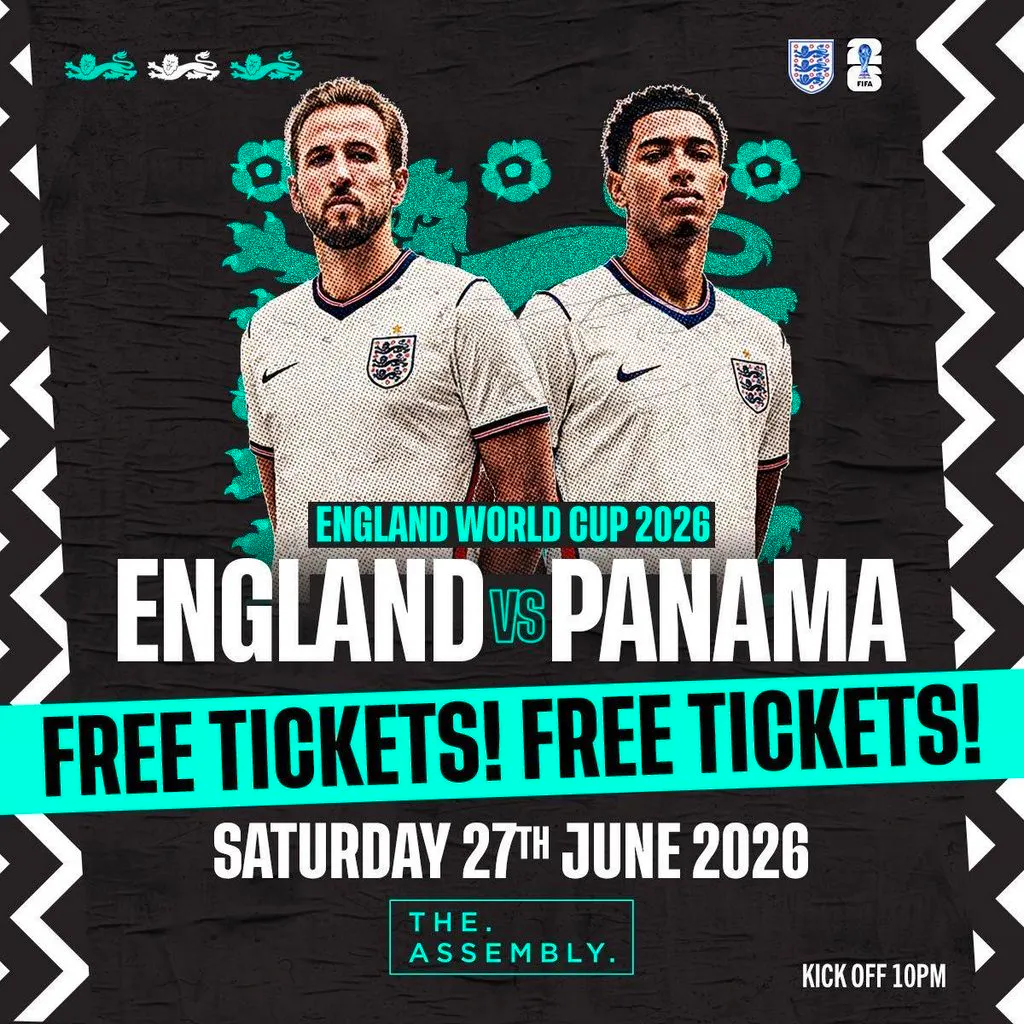ENGLAND vs PANAMA - WORLD CUP 26 LEAMINGTON [Free Entry Ticket] at The Assembly Leamington