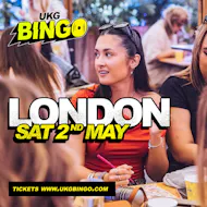 UKG BINGO Sat 2nd May London at Duo Clapham