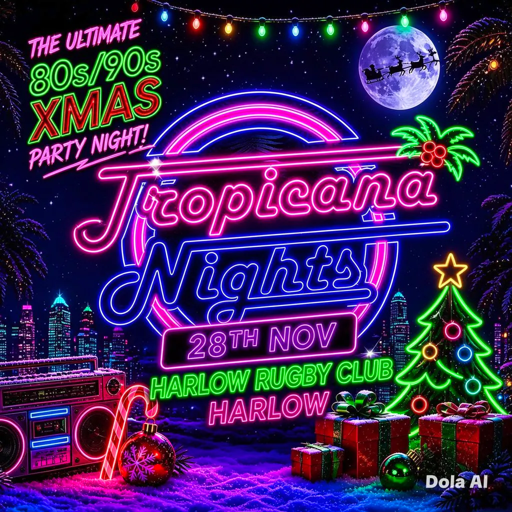 The Ultimate 80's v 90's Xmas Party Night - Harlow! at Harlow Rugby Club
