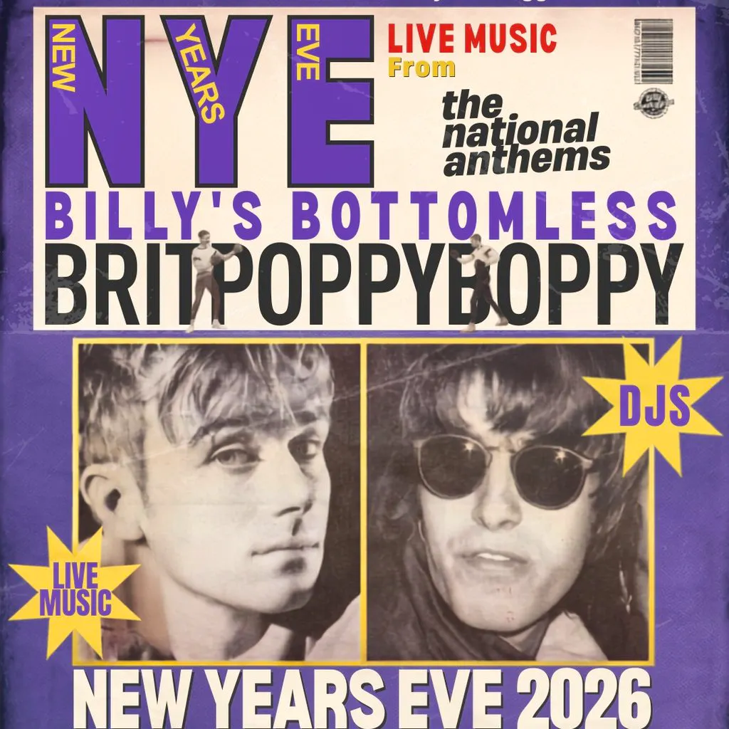 Billy's Bottomless Britpoppy Boppy - New Year's Eve 2026 at Billy Bootleggers