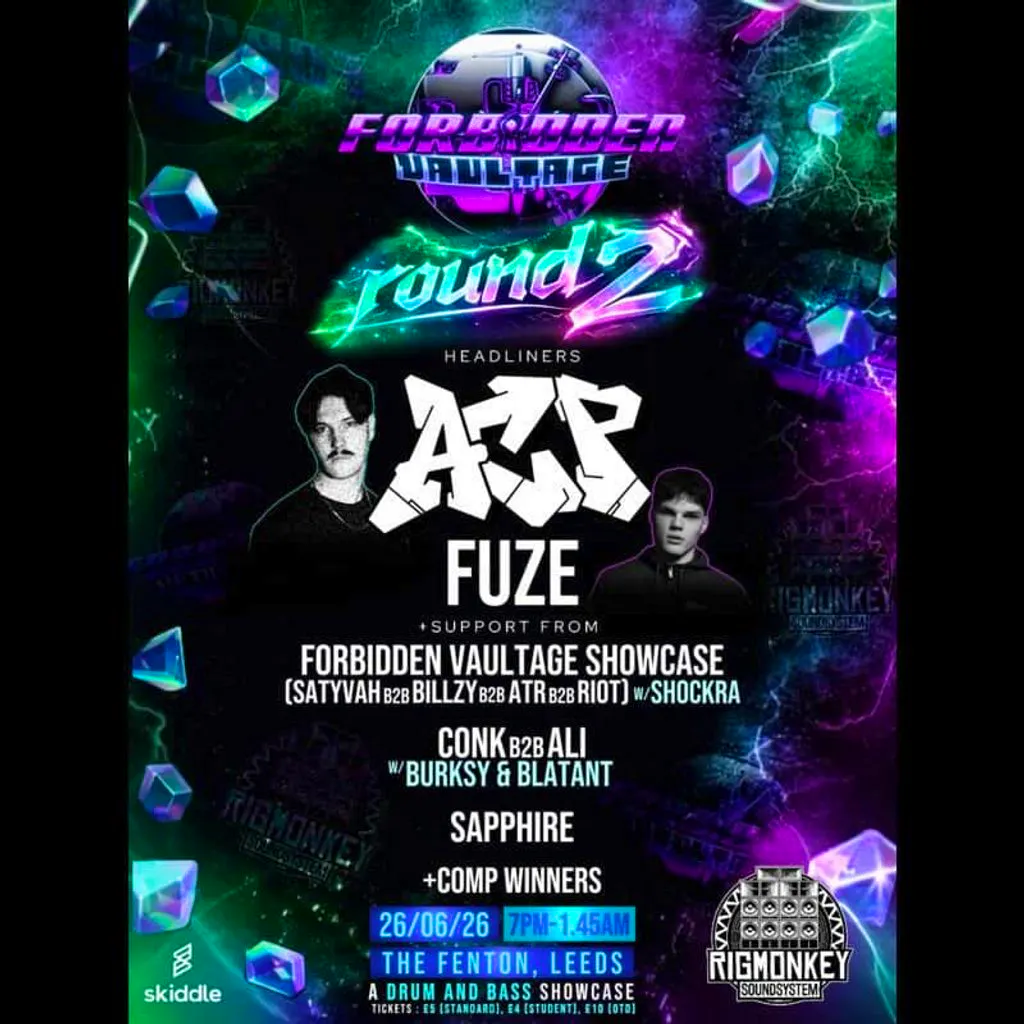 Forbidden Vaultage Presents Round 2 with ACP & FUZE on RigMonkey at The Fenton