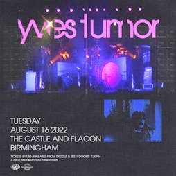 Yves Tumor Tickets | The Castle And Falcon Birmingham  | Tue 16th August 2022 Lineup