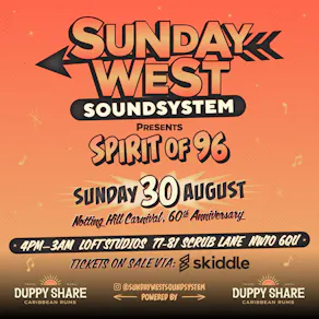 Sunday West Soundsystem at Notting Hill Carnival 2026