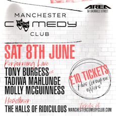 Manchester Comedy Club live with The Halls of Ridiculous + Guest at Area Manchester