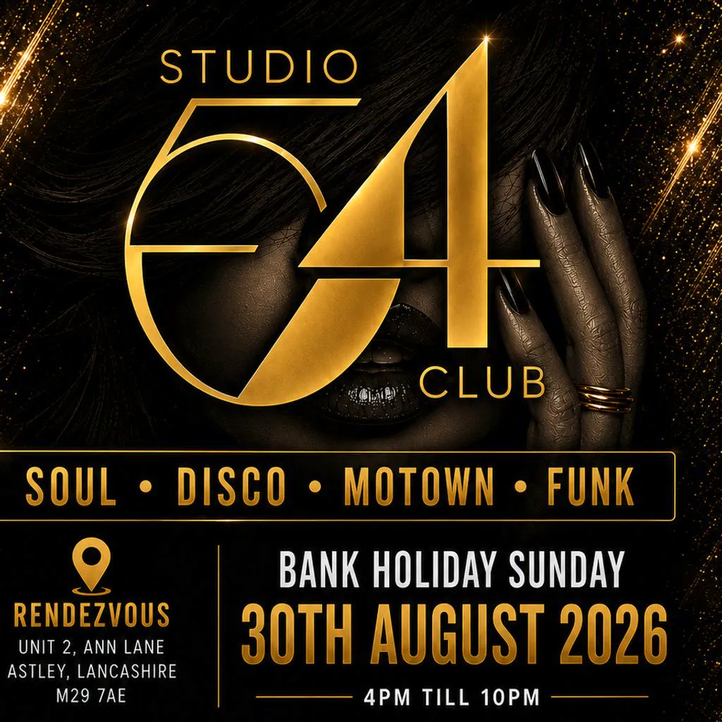 Studio 54 Club | Bank Holiday sunday 30th August | at Rendezous Restaurant And Bar