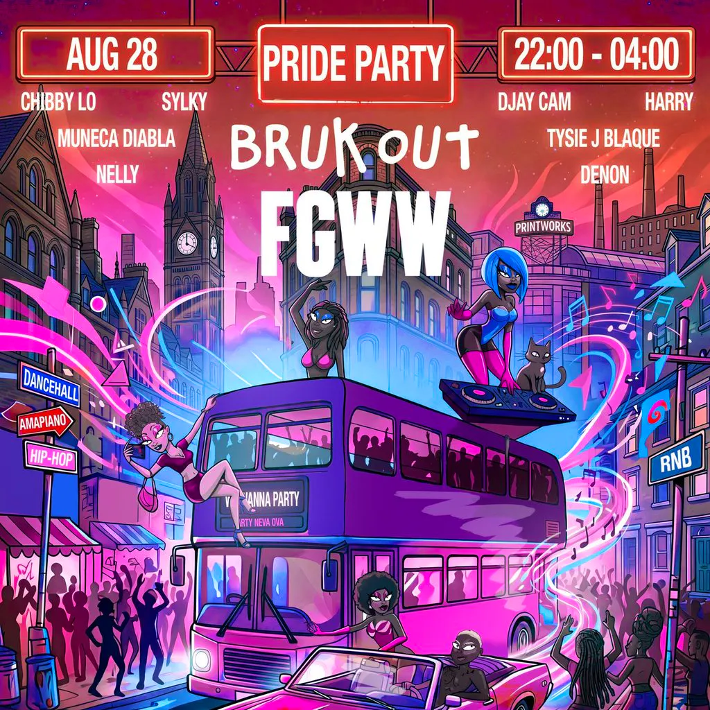 Bruk Out X Fly Girls$ Pride Warm Up Party at Off The Square