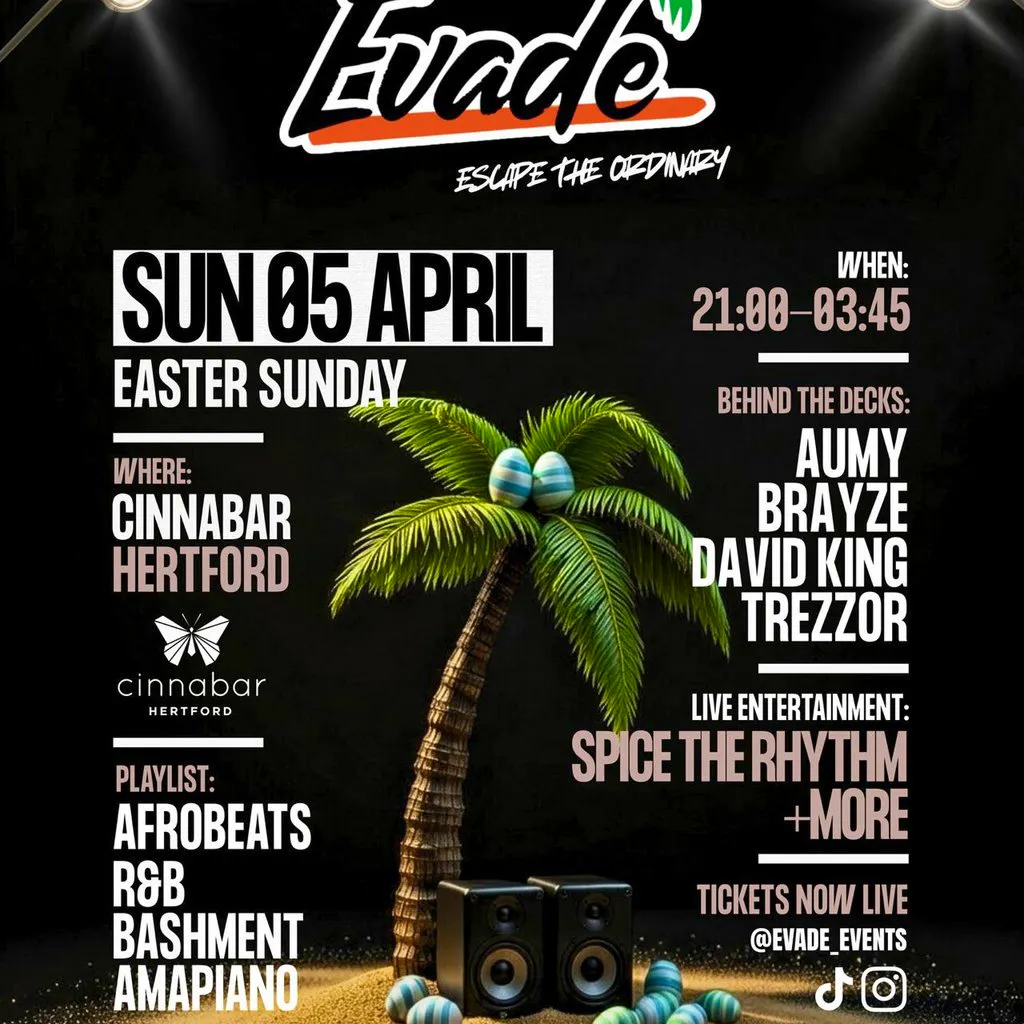Evade Easter Bank Holiday @ Cinnabar Hertford at Cinnabar Hertford
