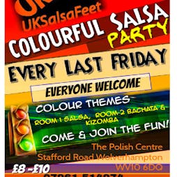 Wolverhampton Colourful Salsa Party  | Shepwell Green Social Club Willenhall  | Fri 31st January 2020 Lineup