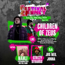 Children of Zeus @ Festival2Funky Tickets | 2Funky Music Cafe Leicester  | Sat 25th May 2024 Lineup