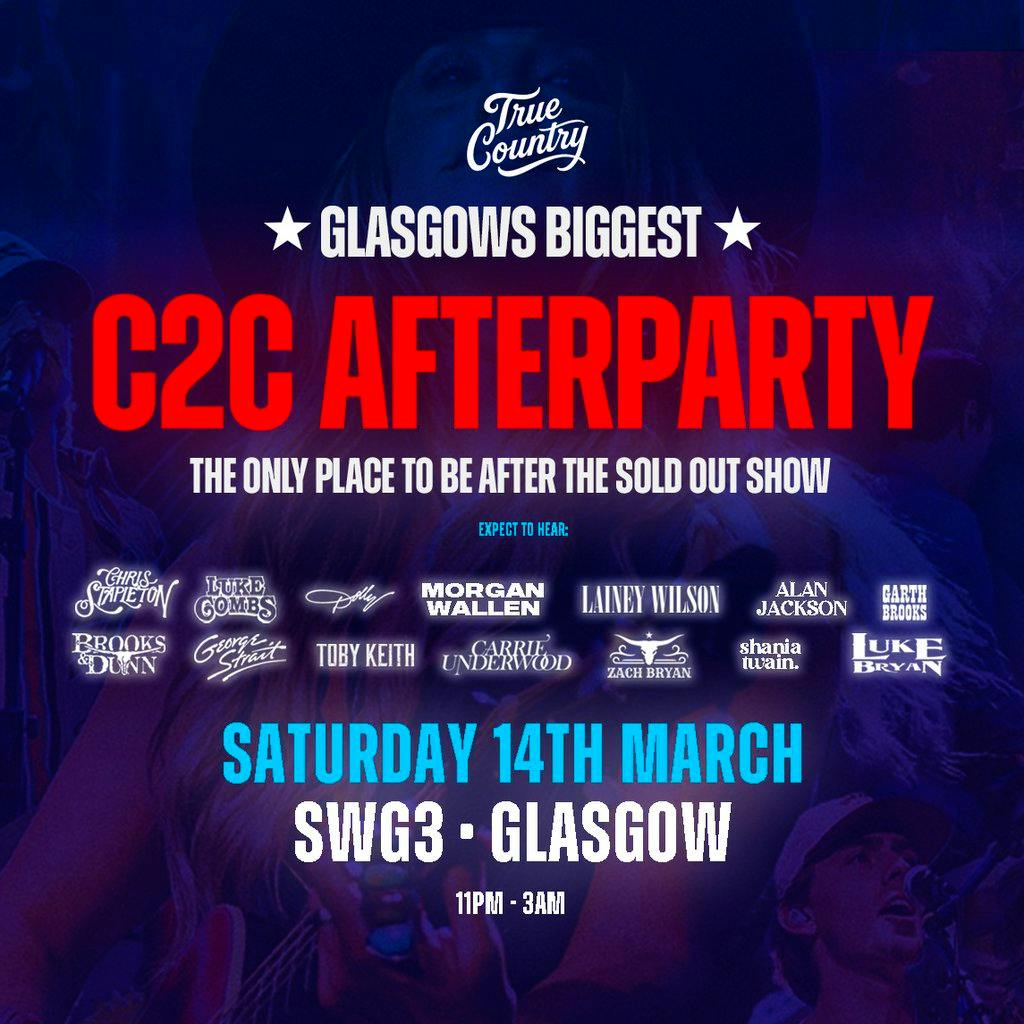 True Country Presents - Country 2 Country C2C Afterparty Glasgow at SWG3