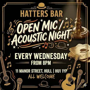 Acoustic Wonderland Open Mic at Hatters Cafe Bar