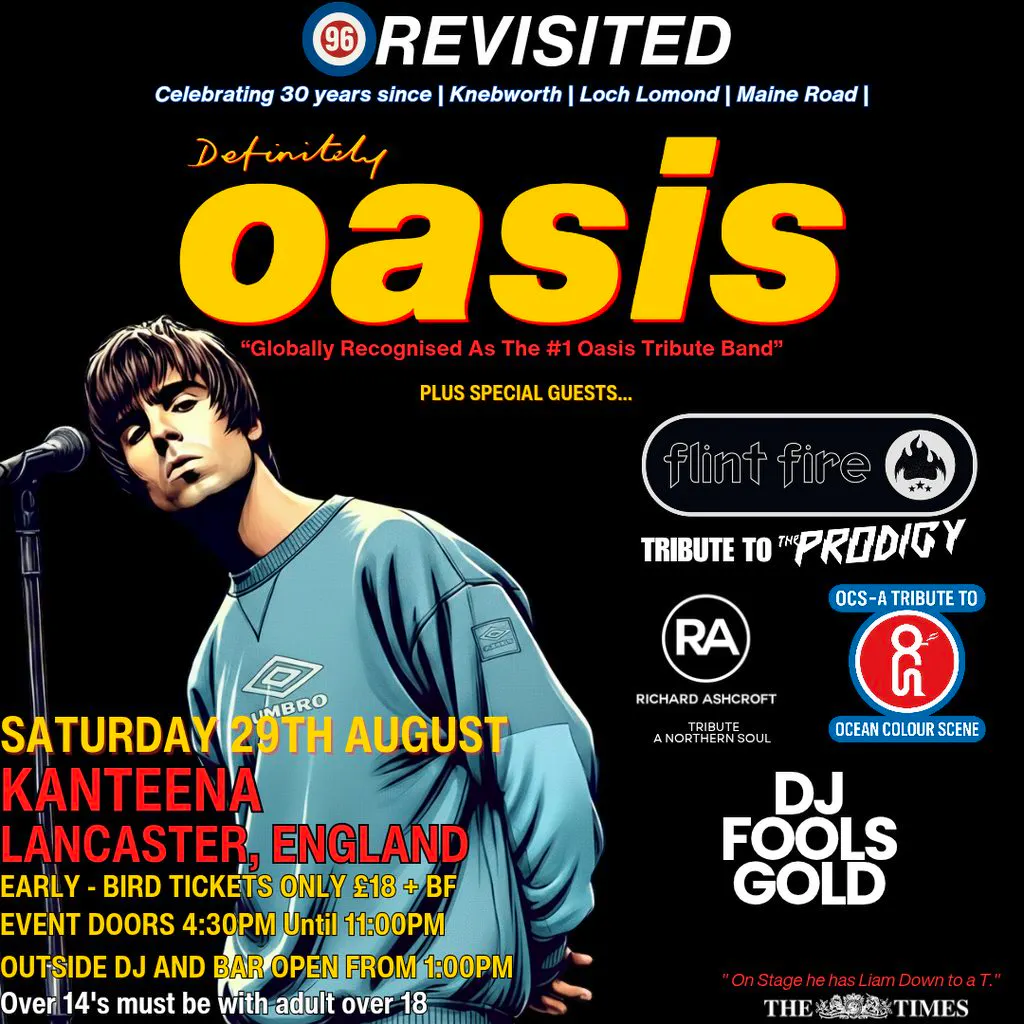 Definitely Oasis - 96 Revisited at Kanteena