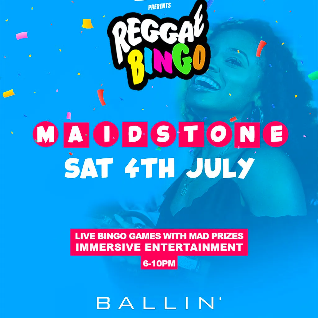 Reggae Bingo - Maidstone - Sat 4th July at BALLIN' Maidstone