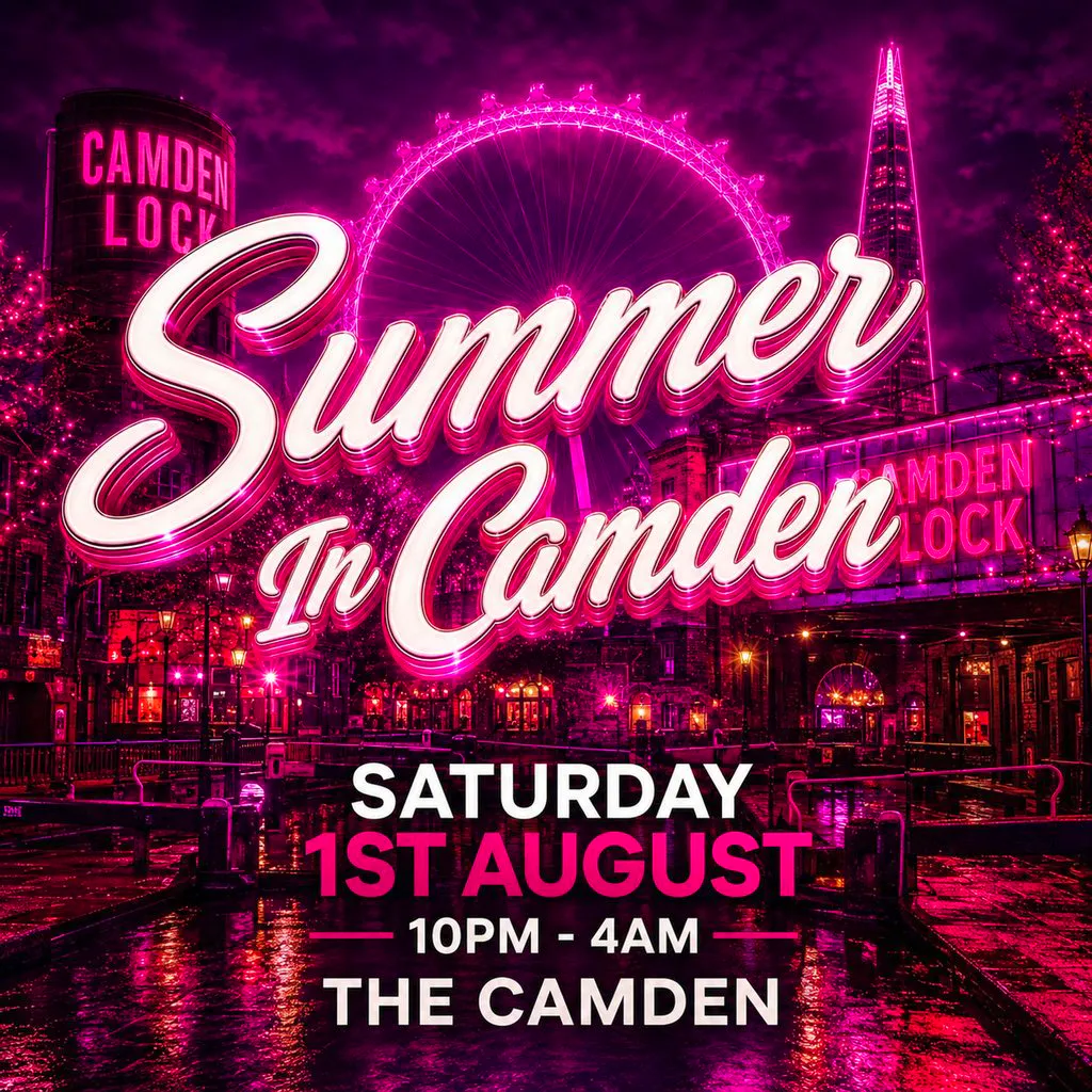 Summer In Camden (£5 B4 Midnight With A Ticket) at The Camden