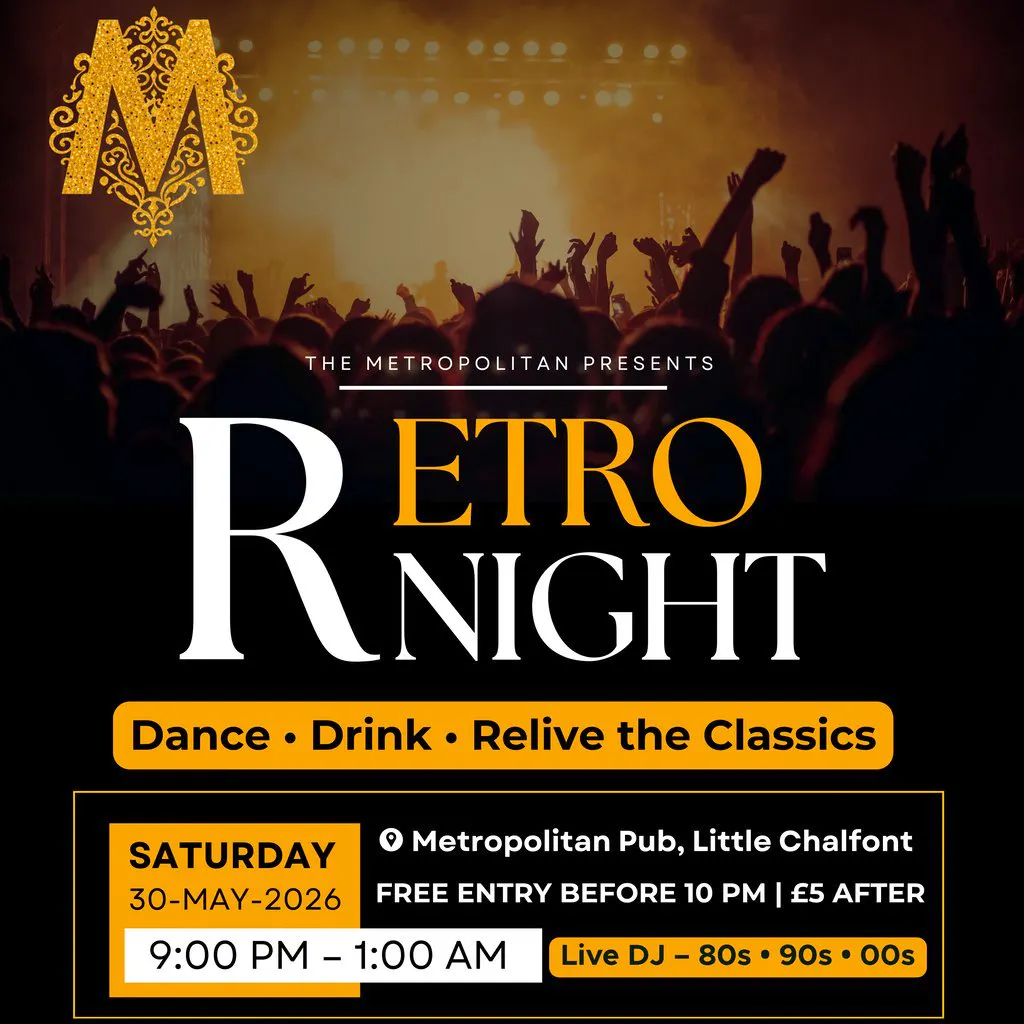 Retro Night At Metropolitan Pub, Little Chalfont at Metropolitan Pub, Little Chalfont