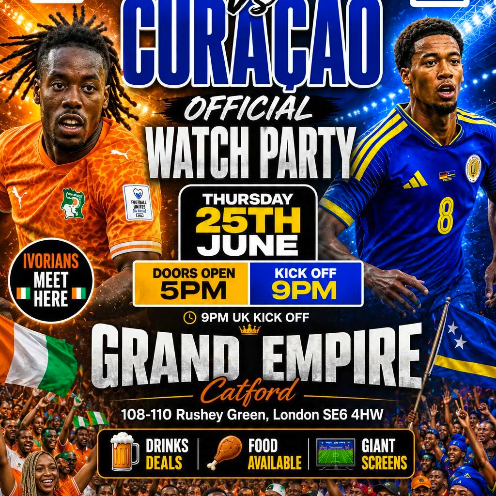 Ivory Coast VS Curacao Official - Watch Party at GRAND EMPIRE