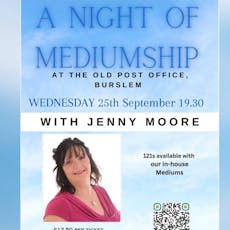 An evening of Mediumship with Jenny Moore Medium at The Old Post Office Burslem