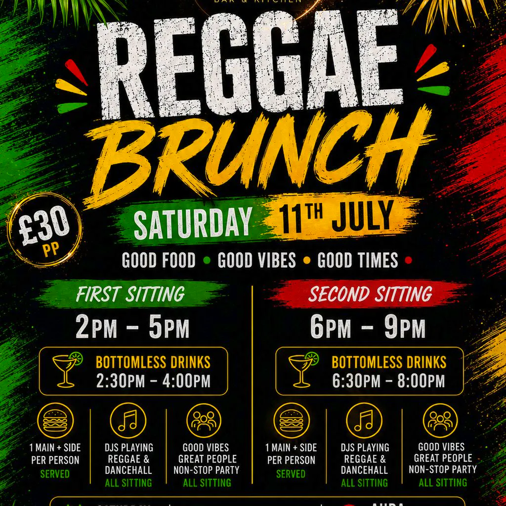 Reggae brunch pt2 at Aura Huddersfield