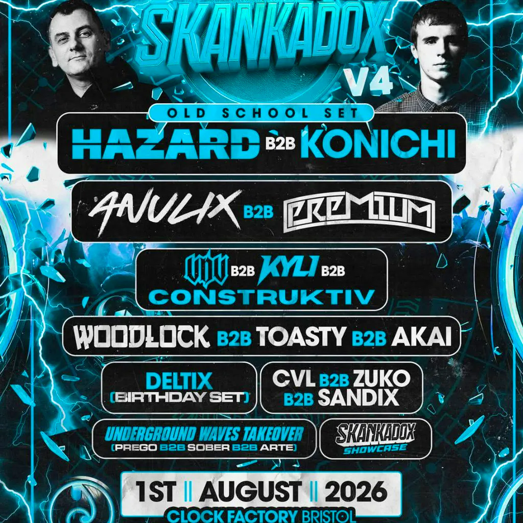 Skankadox Presents: SKANKADOX V4 at Clock Factory Bristol
