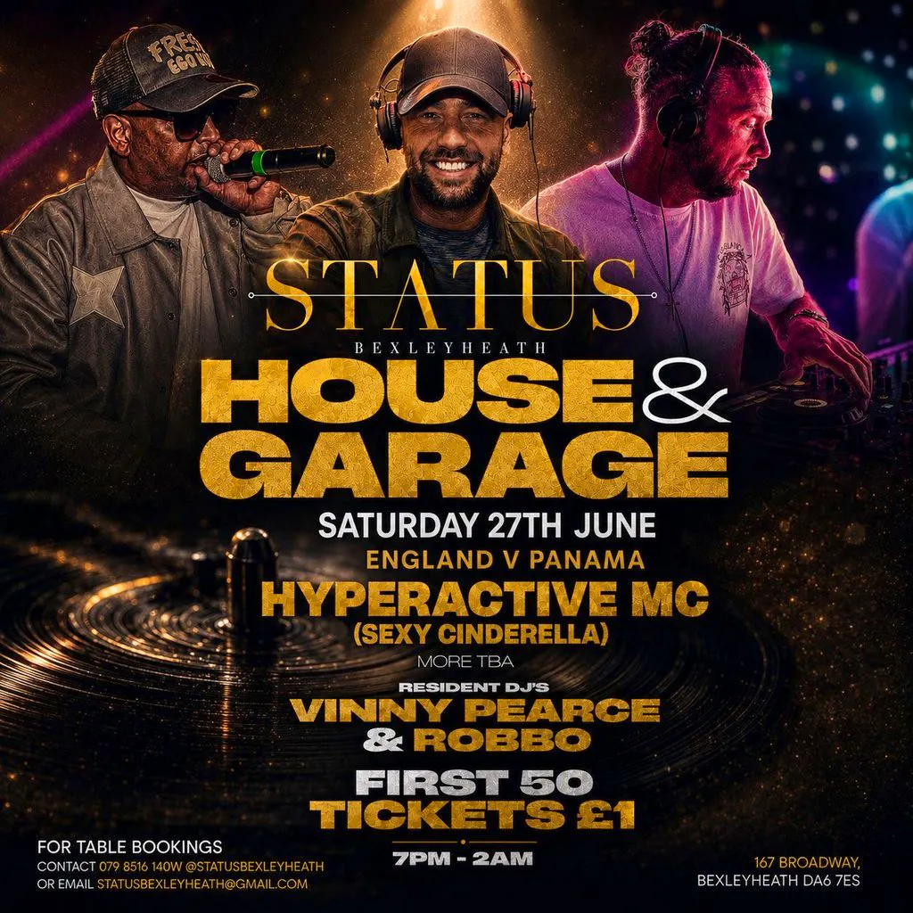 House & Garage Hyperactive Mc England vs Panama at Status Bexleyheath