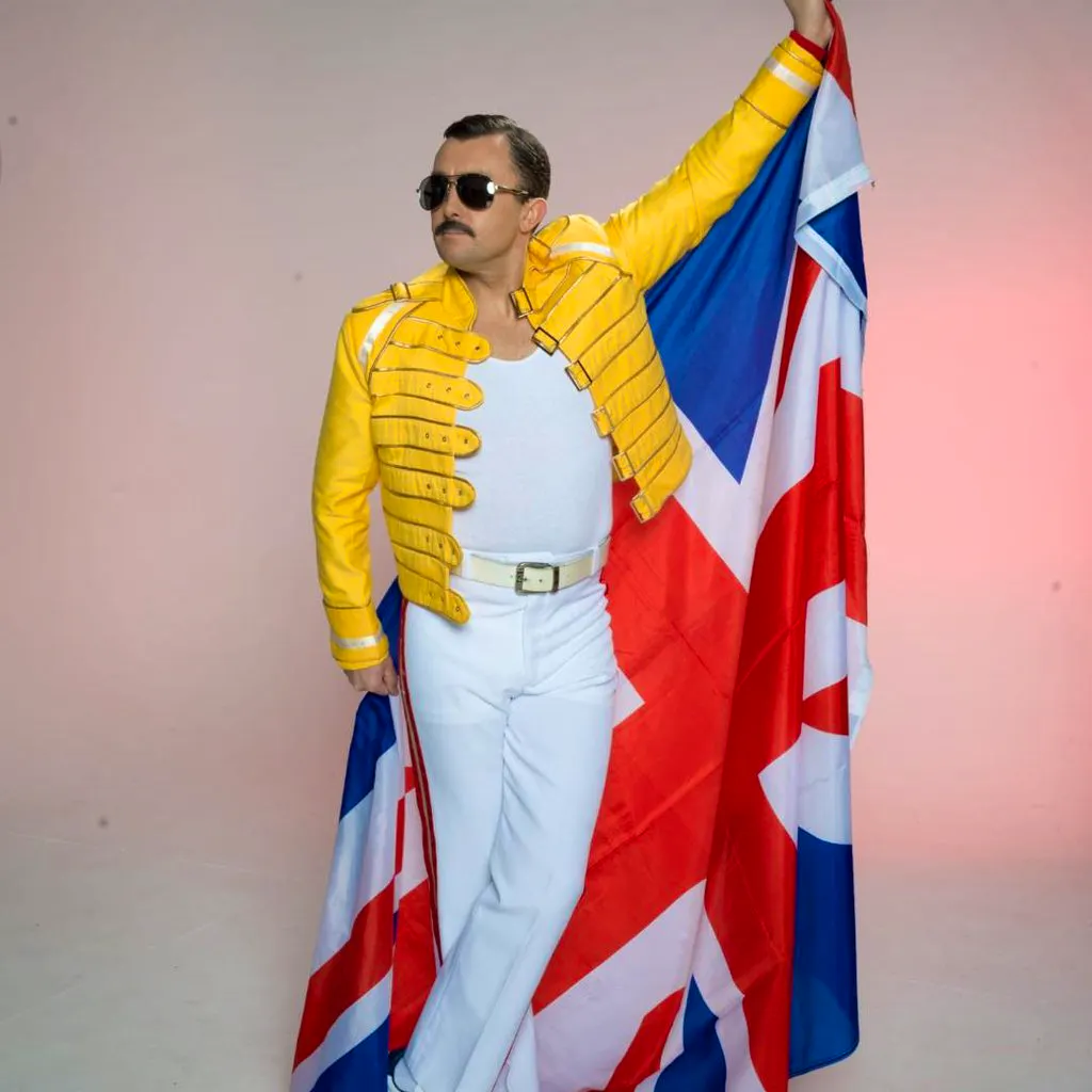 Ian Adams as Freddie Mercury, Tribute Artist at Tarleton Bowling And Social Club