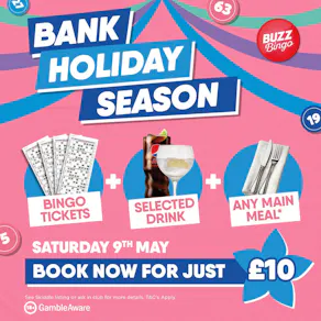 Bank Holiday Season - Buzz Bingo Lincoln 09/05