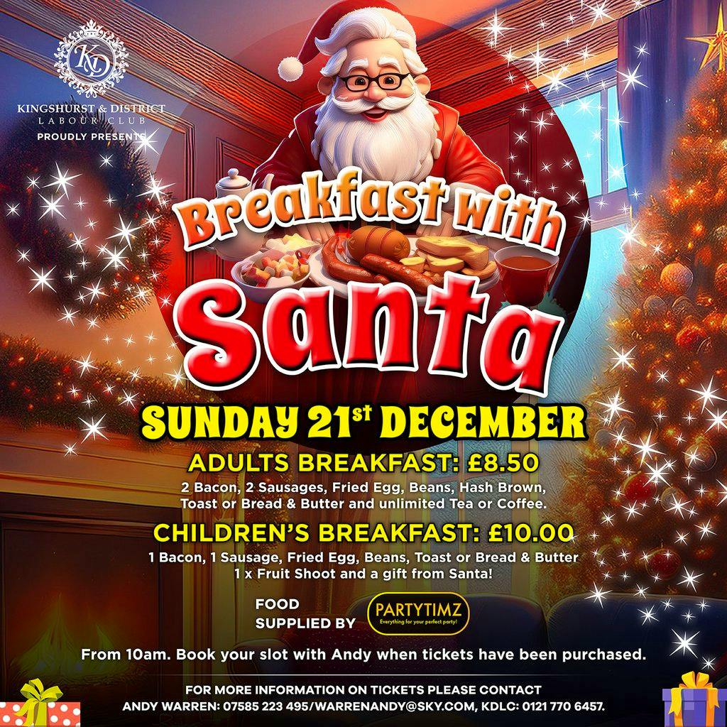 Breakfast with Santa at Kingshurst Labour Club 