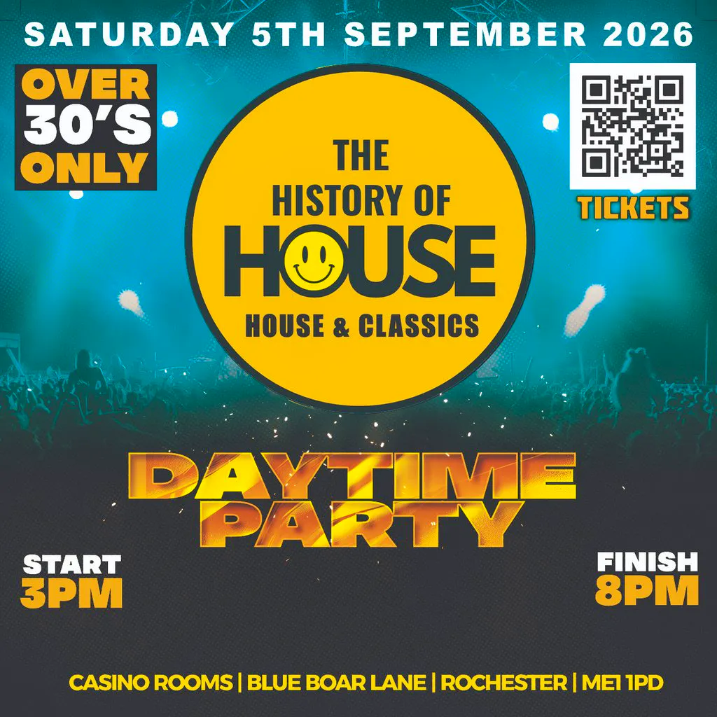 History Of House (Over 30's)  - Saturday 5th September 2026 at Casino Rooms