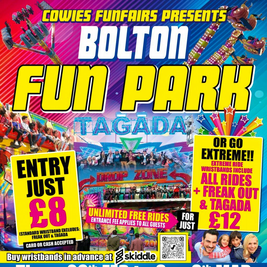 Cowies FunFairs Presents Bolton Fun Park at Bolton Town Centre