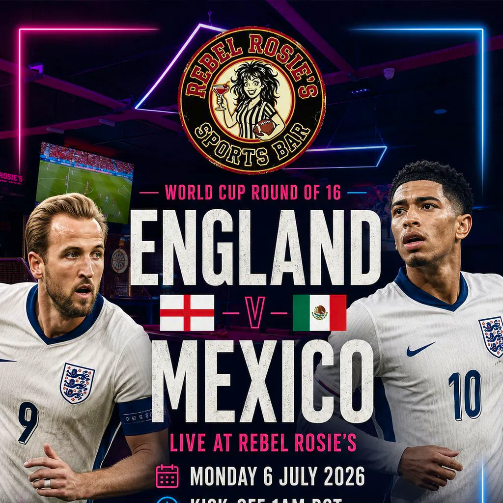 World Cup Eng vs Mexico - Seating at Rebel Rosie's