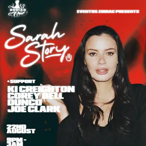 Eventos Zodiac Presents Sarah Story @ Aura, Carlisle