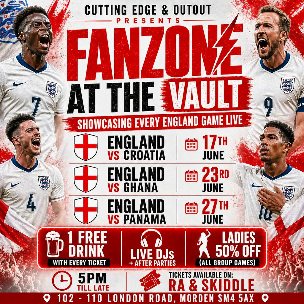 Cutting Edge & OUTOUT presents: Fanzone at The Vault Morden at The Vault Morden