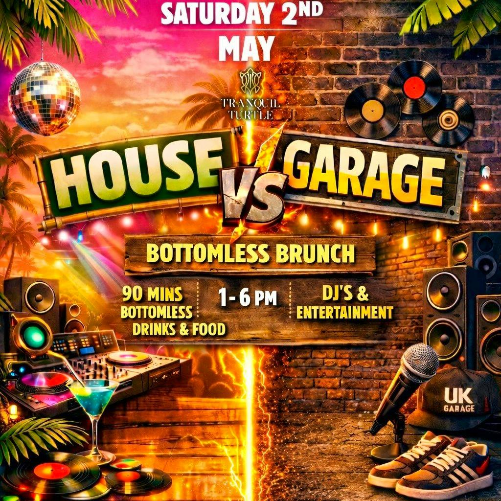 Garage vs House Selecta Bottomless Brunch at The Tranquil Turtle