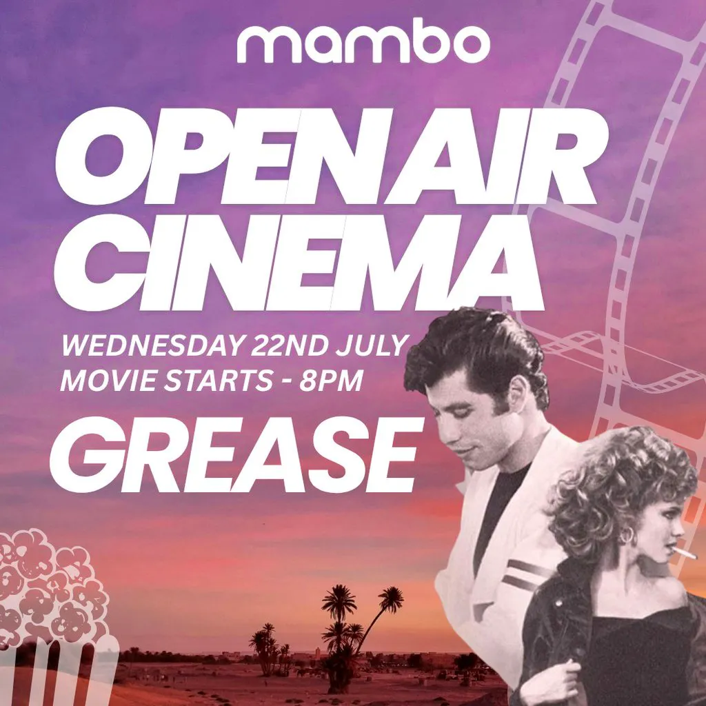 The Open Air Cinema - Grease addition at Mambo