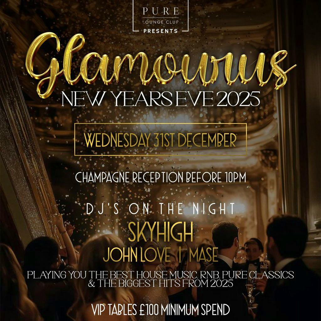 Glamorous New Years Eve at Pure Lounge Club
