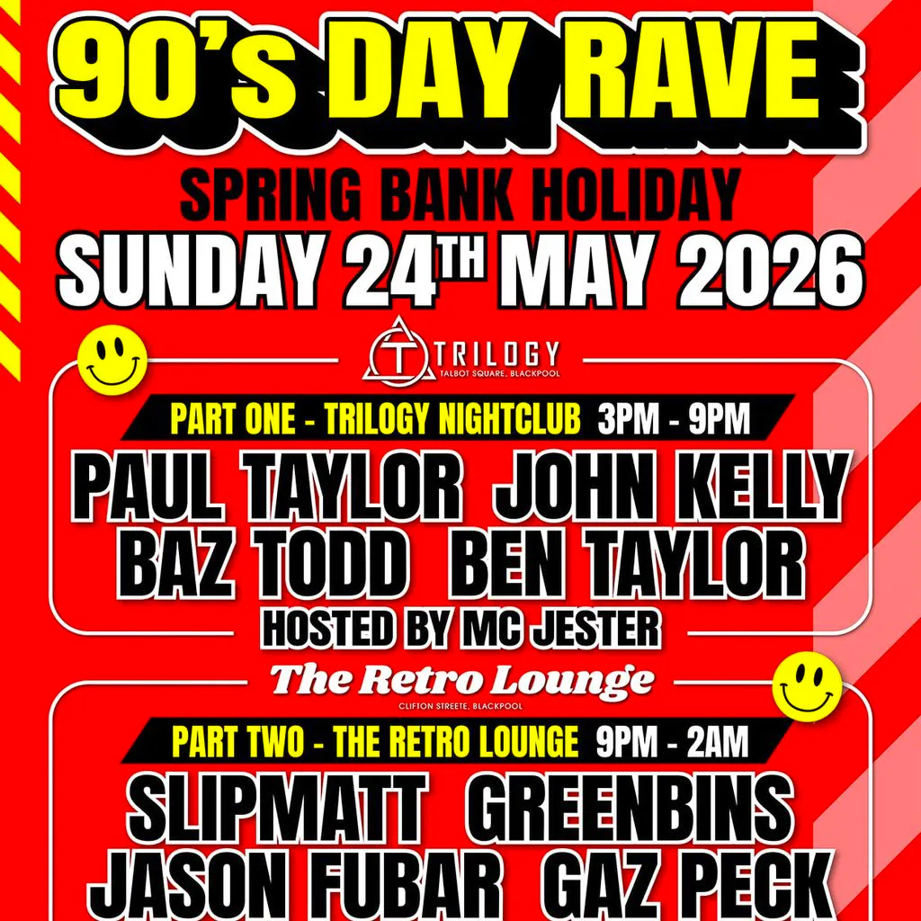 90's Day Rave - Summer Starter at Trilogy Blackpool