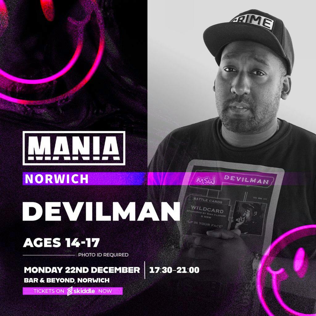Mania U18: Norwich + Devilman at Bar And Beyond Norwich